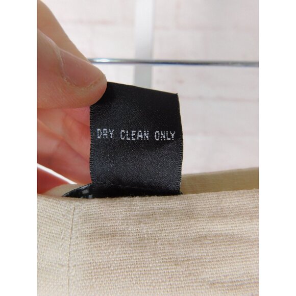 Carole Little Boho Linen Blend Beaded Floral A Line Skirt Size 8 - Picture 11 of 12